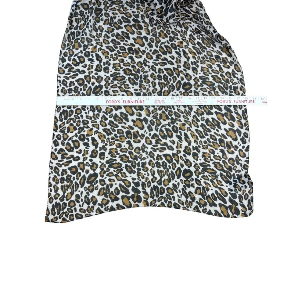 H&M Leopard Print‎ Scarf Large 23x76 Animal Print Made in Turkey Lightweight